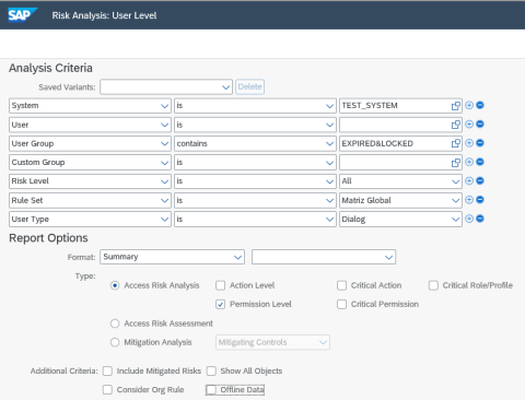 SAP GRC Access Control 12.0: Riscos SoD Online x Off-line